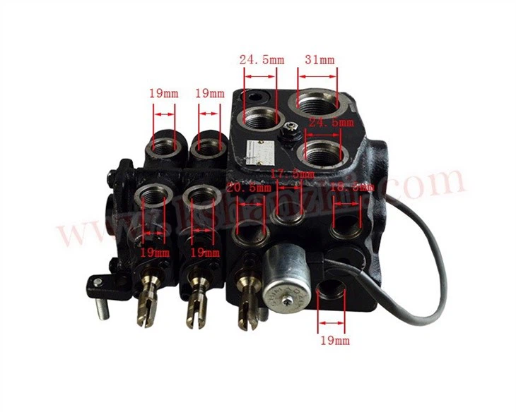 3 Spools Hydraulic Control Valve For F19D (FD45N) 91K72-00600, 91K72-00200
